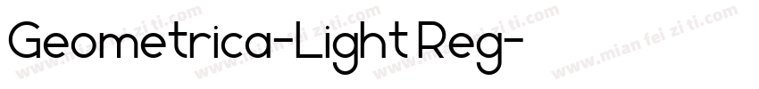 Geometrica-Light Reg字体转换